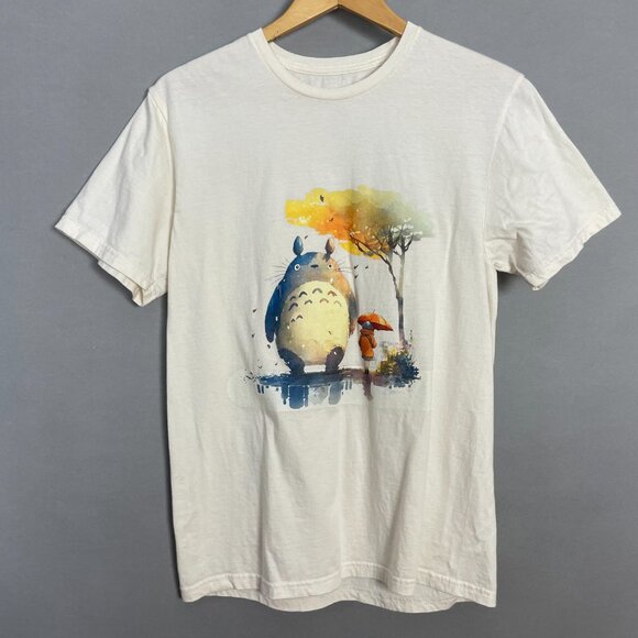 My Neighbor Totoro T-Shirt Waiting at the Bus Stop Studio Ghibli Medium Unisex - Picture 1 of 13